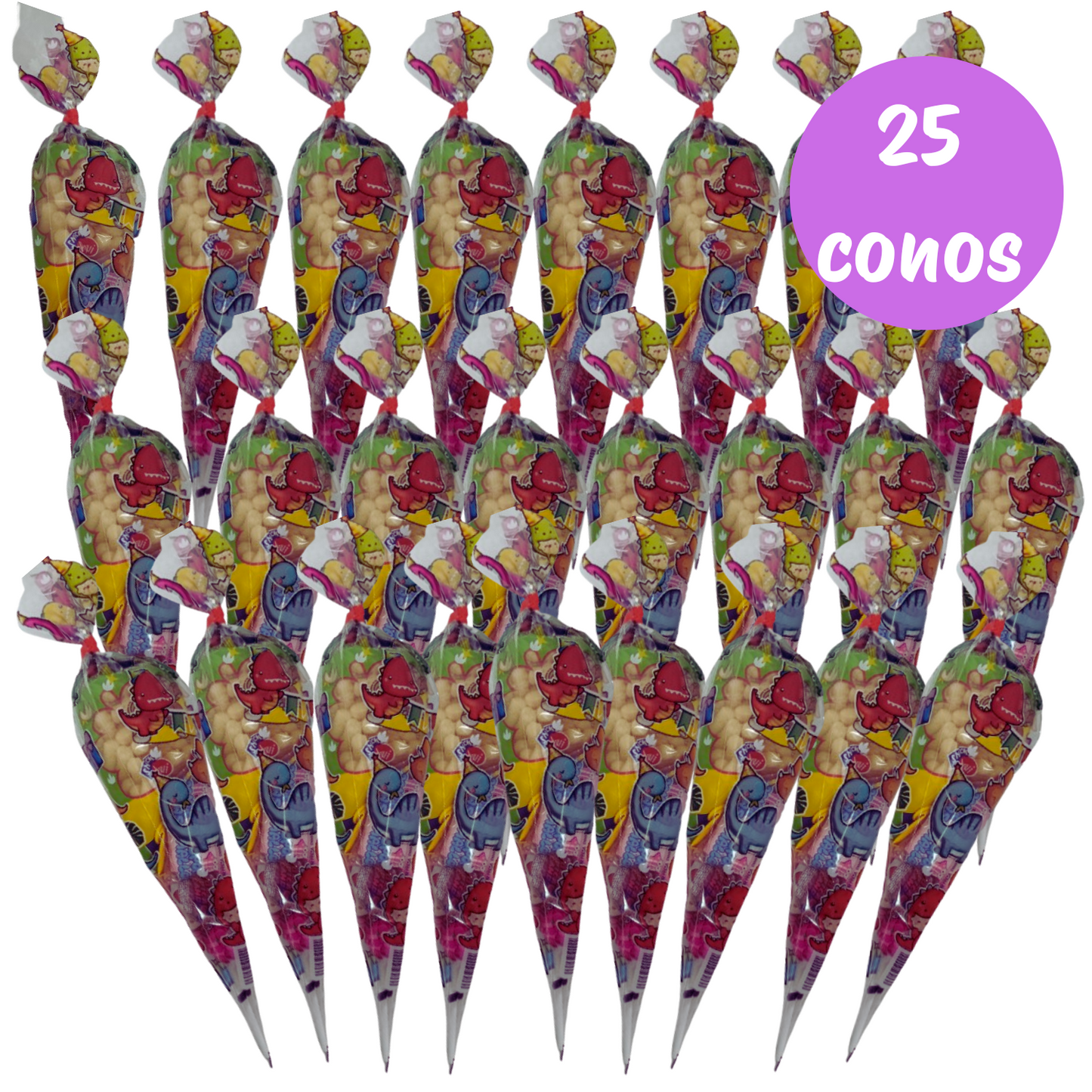 Golopin, Conos de Chuches SIN GLUTEN para Cumpleaños, Cucuruchos de Golosinas.
