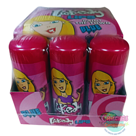 Caramelo líquido Lickedy Lips expositor de 12 unidades