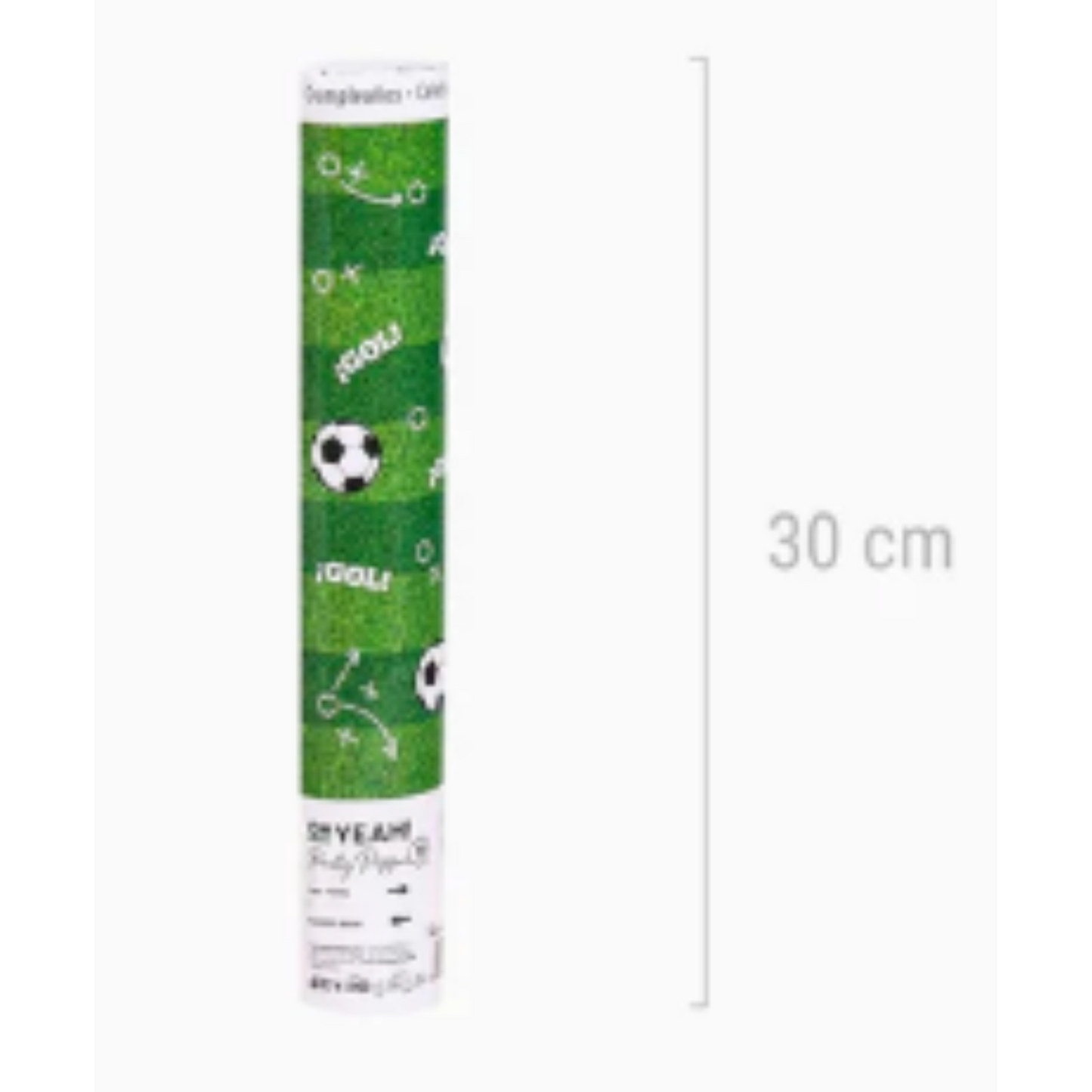 Cañón Confeti Fútbol pack 4 udes 30 cms
