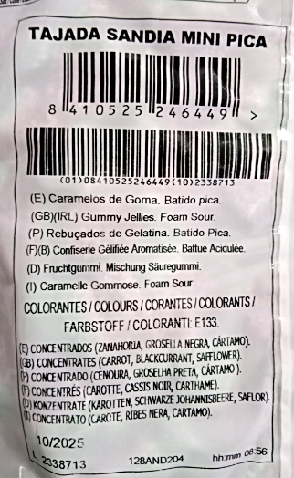 Gominolas Fini Mini Tajadas Sandia Pica Pica bolsa 1 kilo