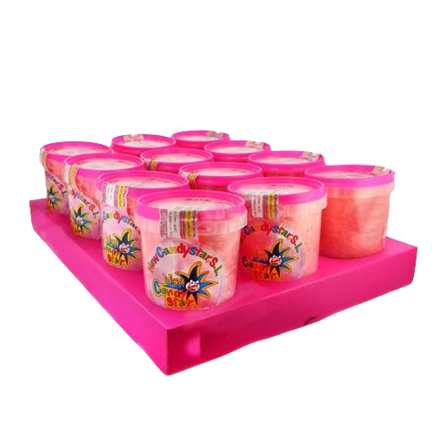 Algodón dulce color rosa tarro 30 grs caja 12 tarros