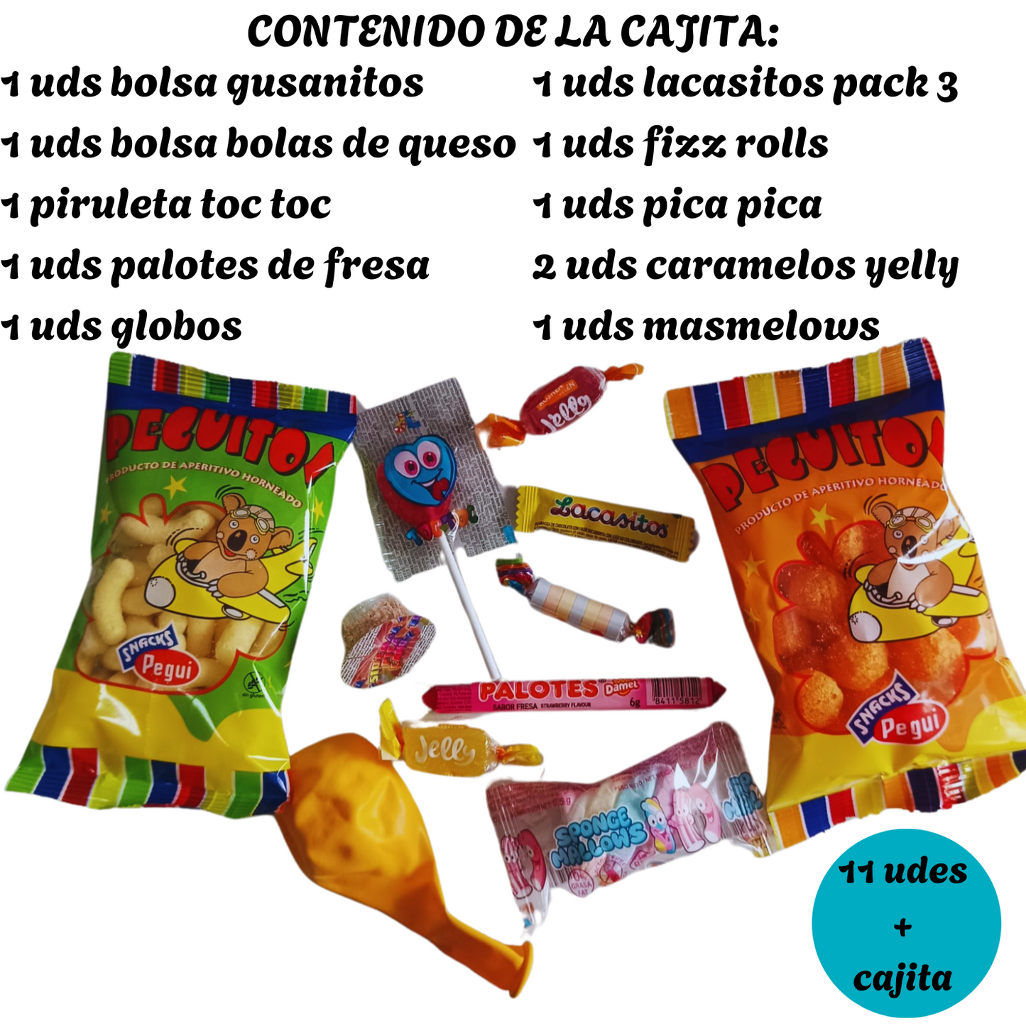cajitas de chuches cumpleaños