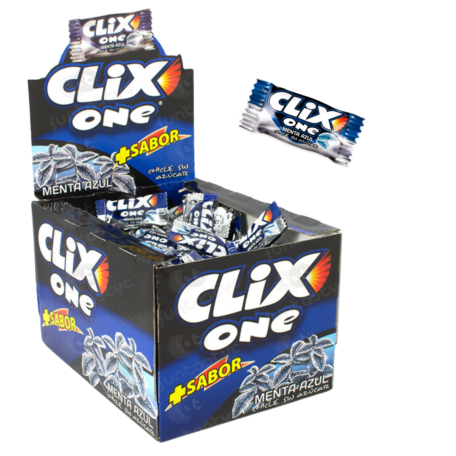 chicle clix menta azul