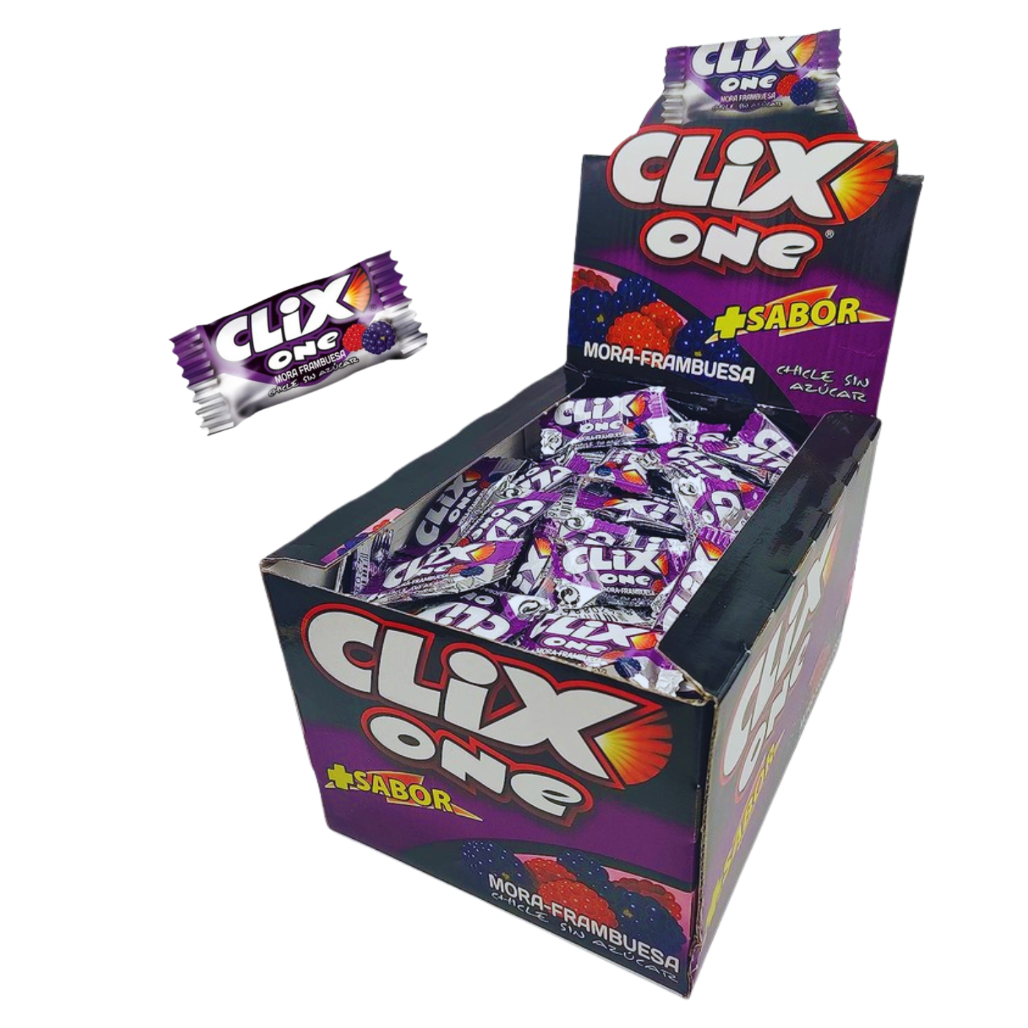 chicle clix mora frambuesa