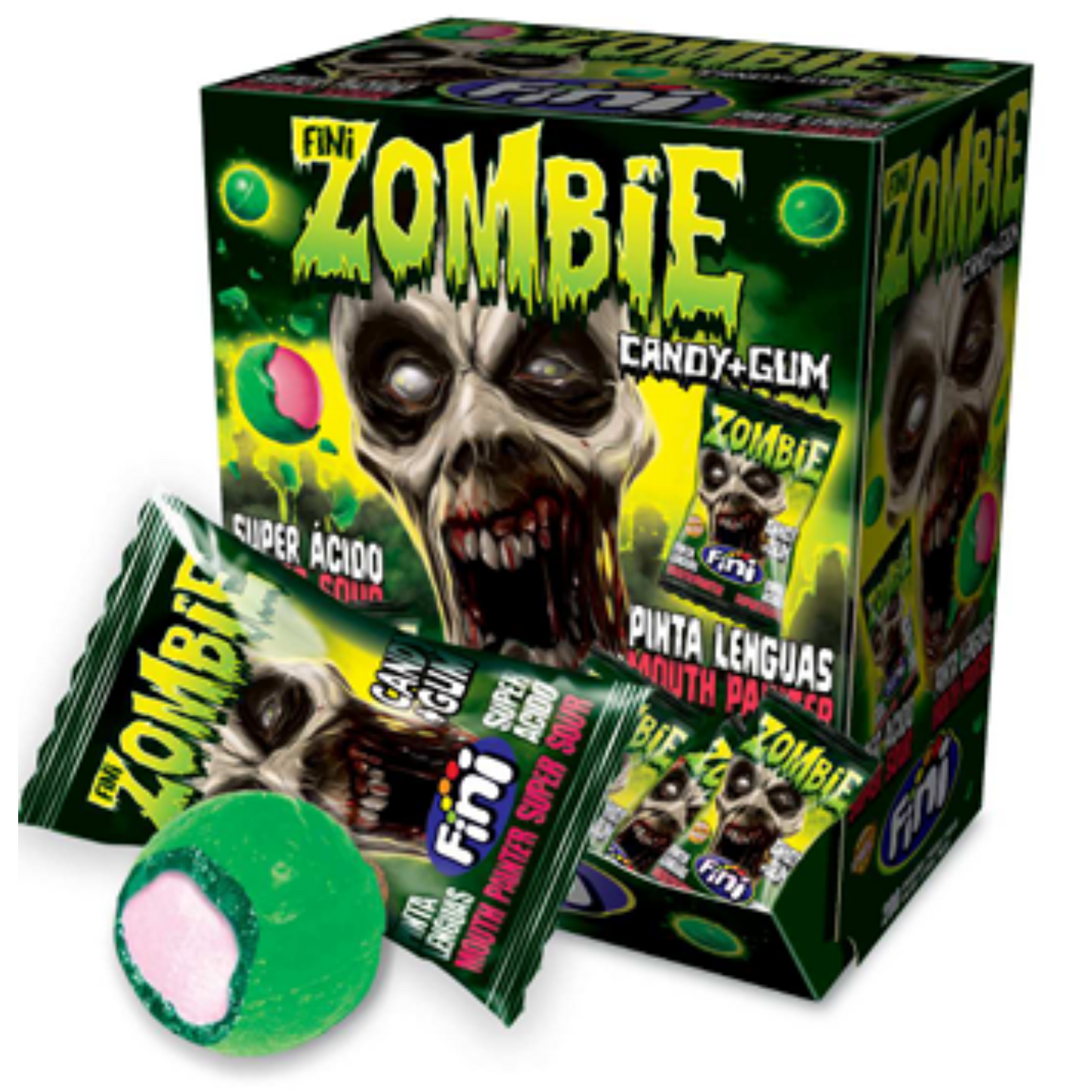 chicle pintalengua relleno zombie