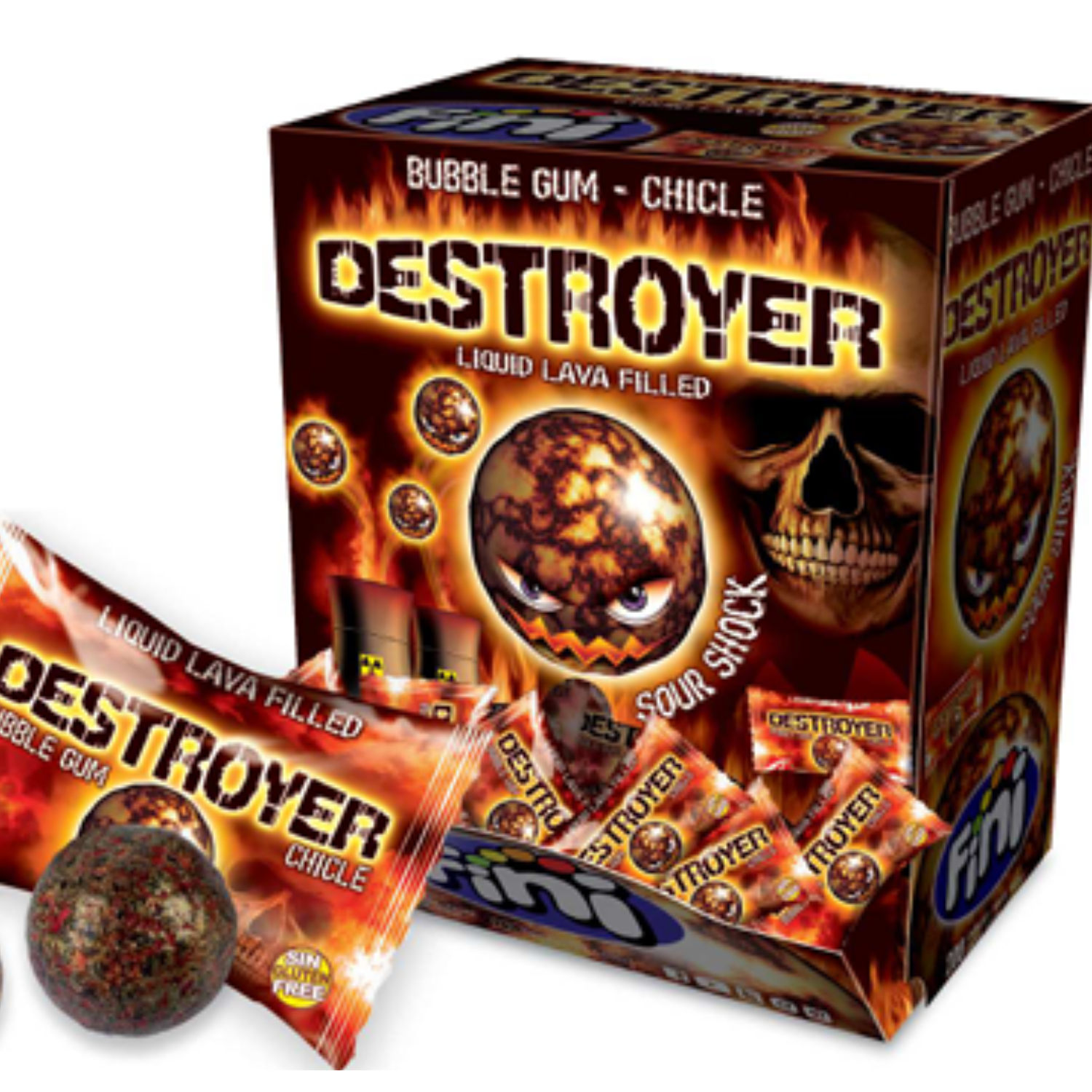 chicle envuelto super ácido destroyer de fini