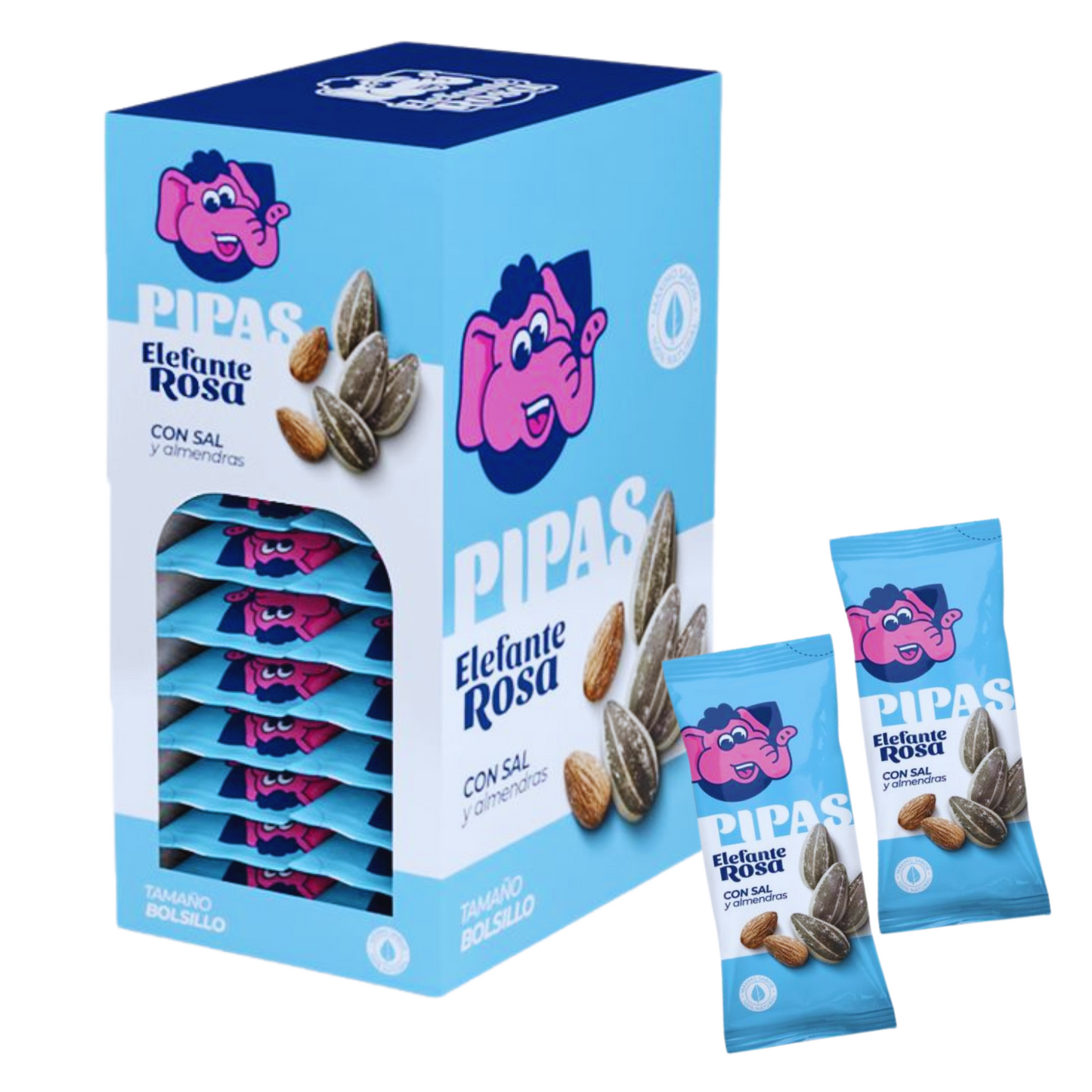 pipas elefante rosa con sal