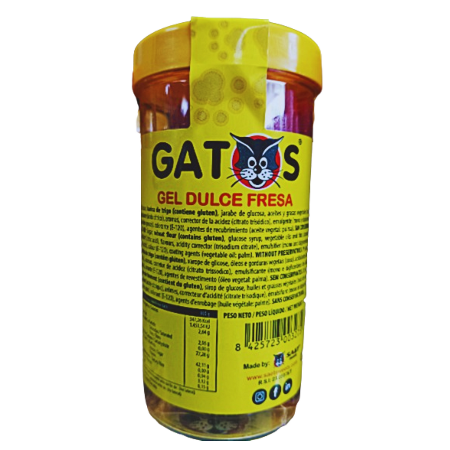 regaliz el gato gel fresa