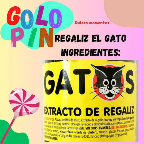 Golopin, Gatos Regaliz Pack 4 tarros 180 gramos con Fiambrera Verano de Regalo