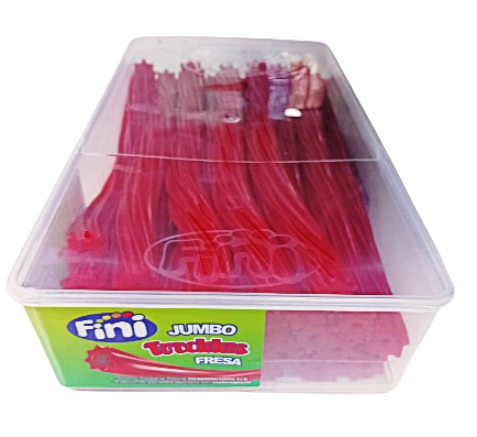 Regaliz fini jumbo torcidas fresa caja parte frontal