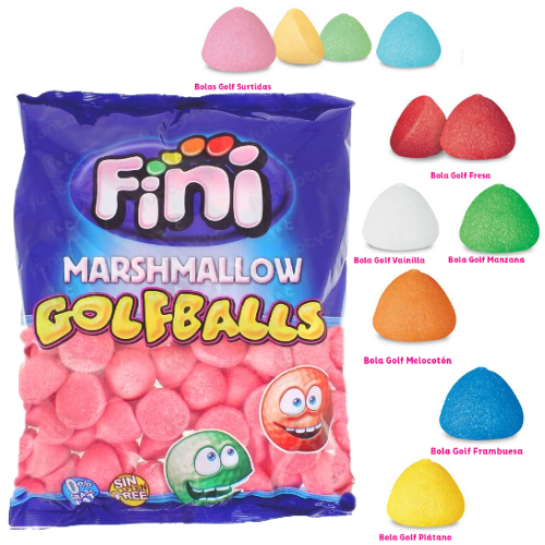 Marshmallow bolas de golf de Fini bolsa 125 unidades