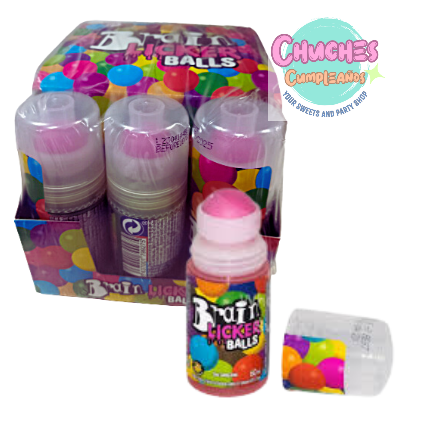 caramelo liquido brain licker balls caja 12 unidades 