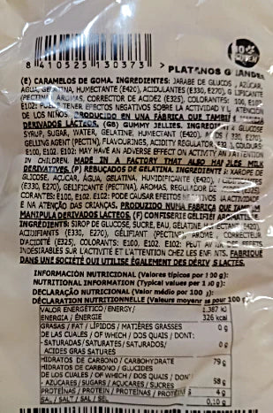 Gominolas Fini Platanos azúcar bolsa 1 kilo