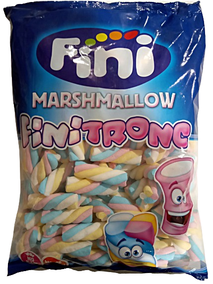 Marshmalow Finitronc twisty nubes trenzadas de colores bolsa 125 unidades