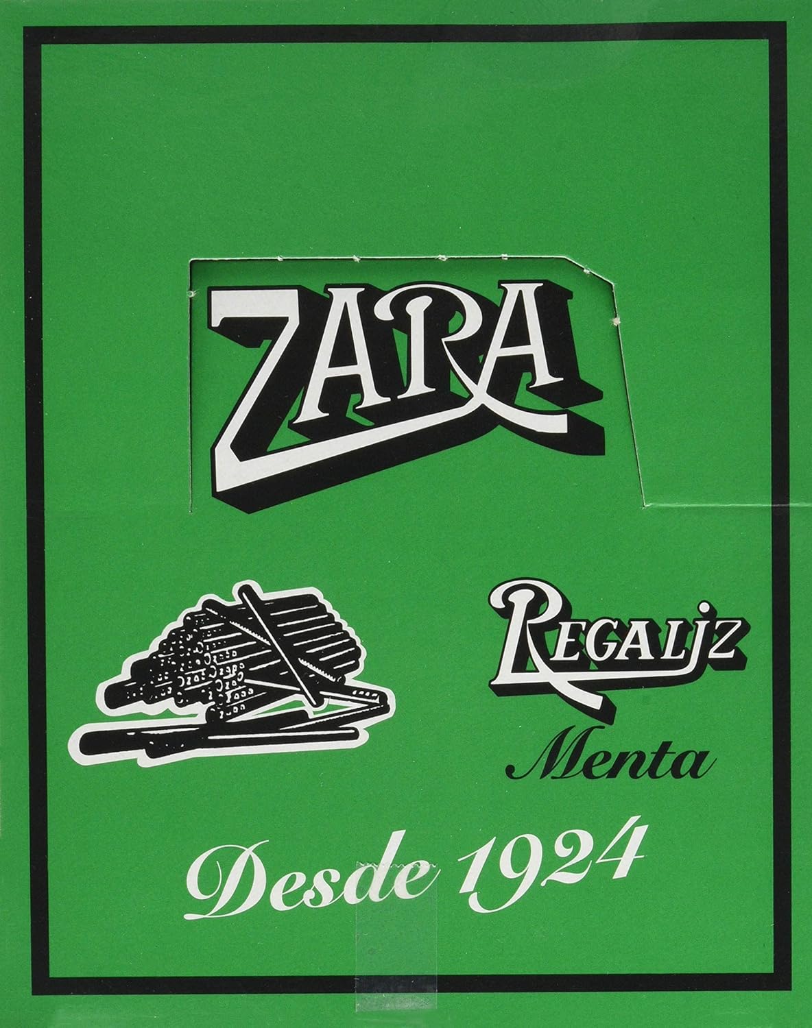 Regaliz ZARA MENTOLADO CAJA 100 BARRITAS