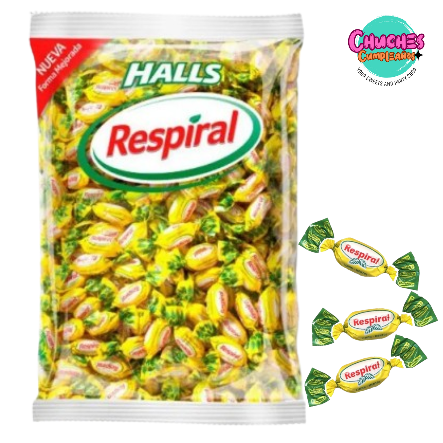 Caramelo Respiral Bolsa 1 Kg / Mentol, Miel, Regaliz y Limón