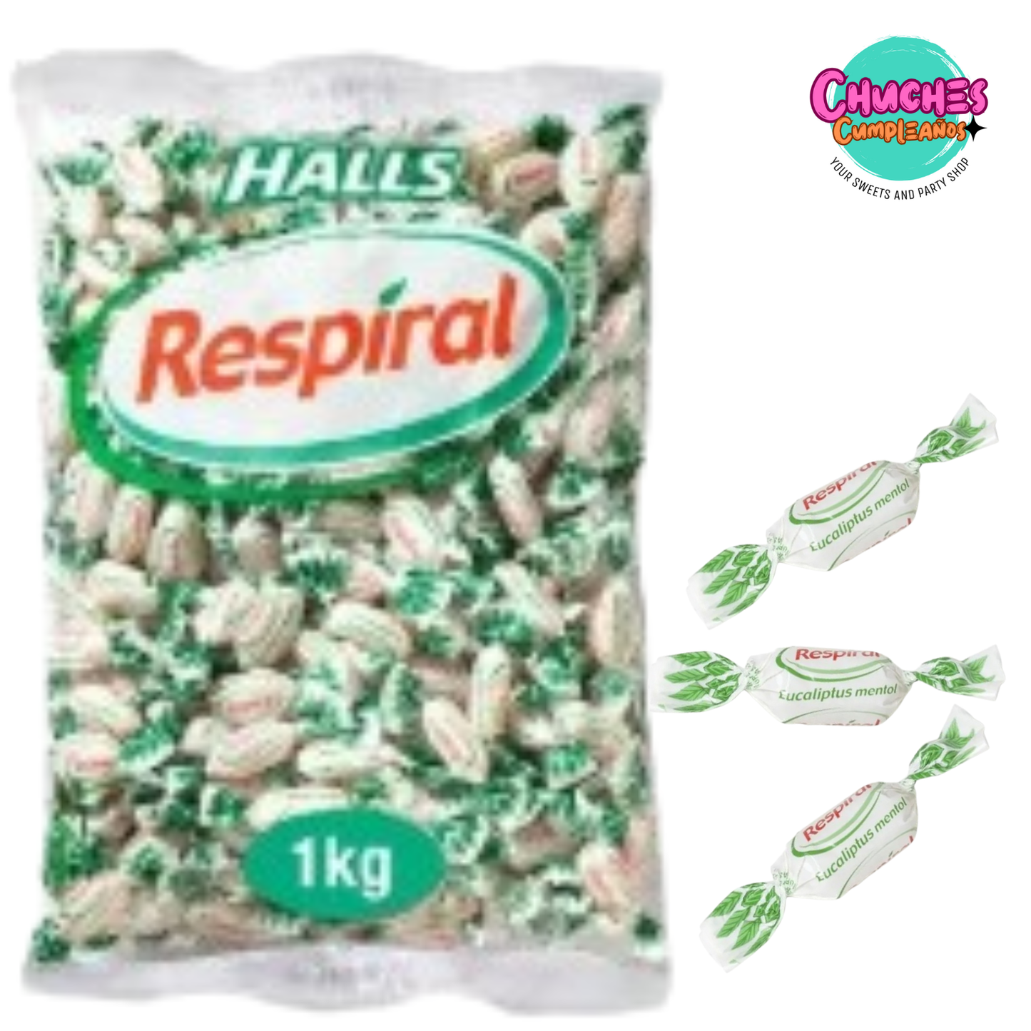 Caramelo Respiral Bolsa 1 Kg / Mentol, Miel, Regaliz y Limón