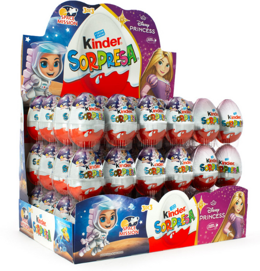 Kinder Huevos Chocolate Sorpresa caja 72 unidades