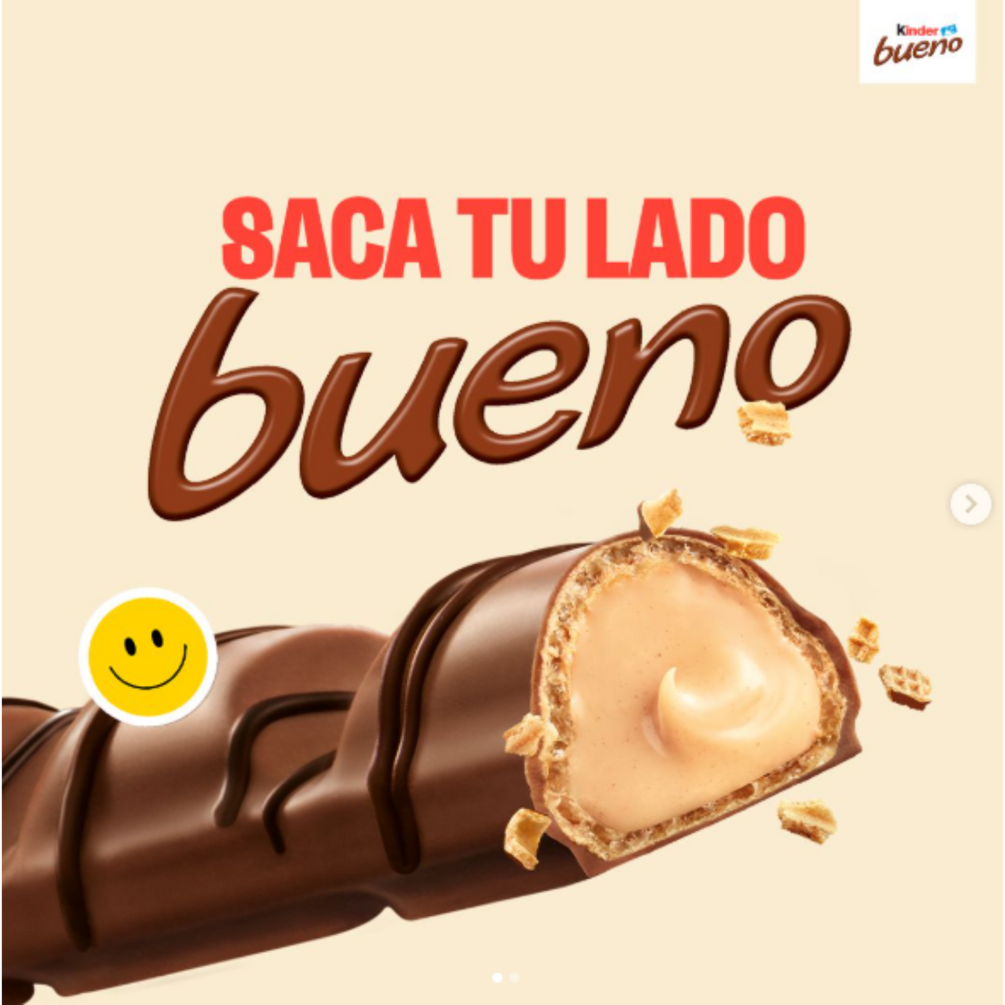 crujiente interior de barrita de kinder bueno