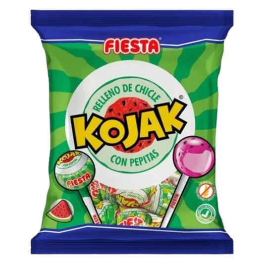 Fiesta chupa Kojak de sandia relleno de chicle bolsa 7 unidades