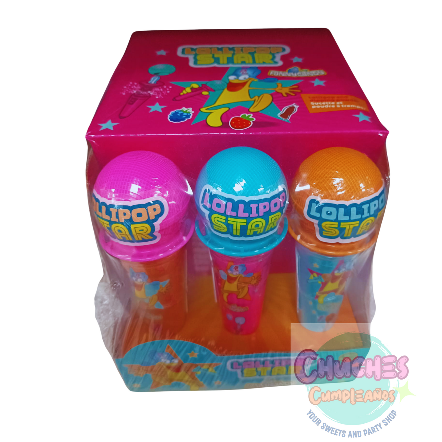 Lollipop Star expositor 12 unidades. Funny Candy