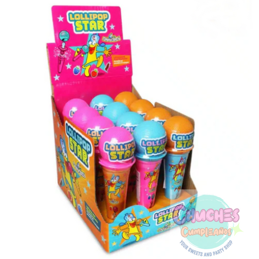 Lollipop Star expositor 12 unidades. Funny Candy