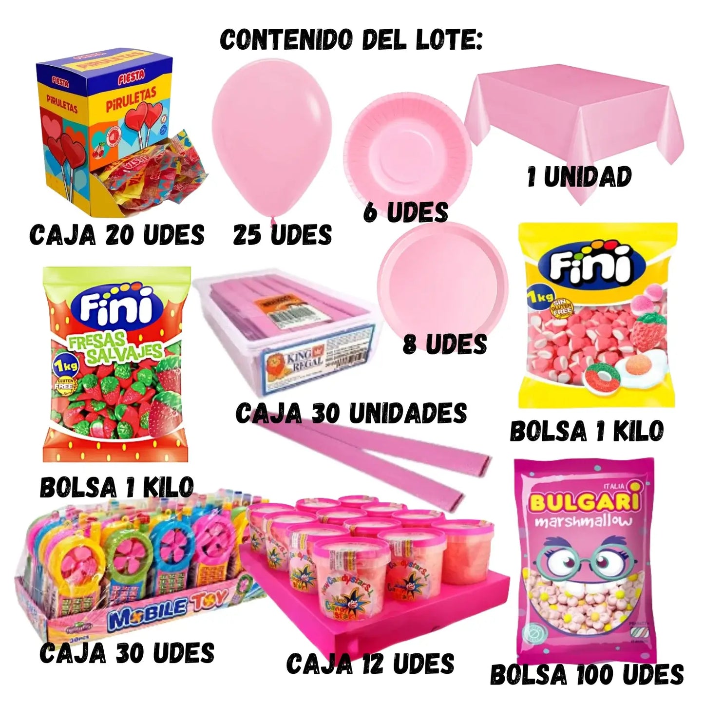 mesa de chuche rosa