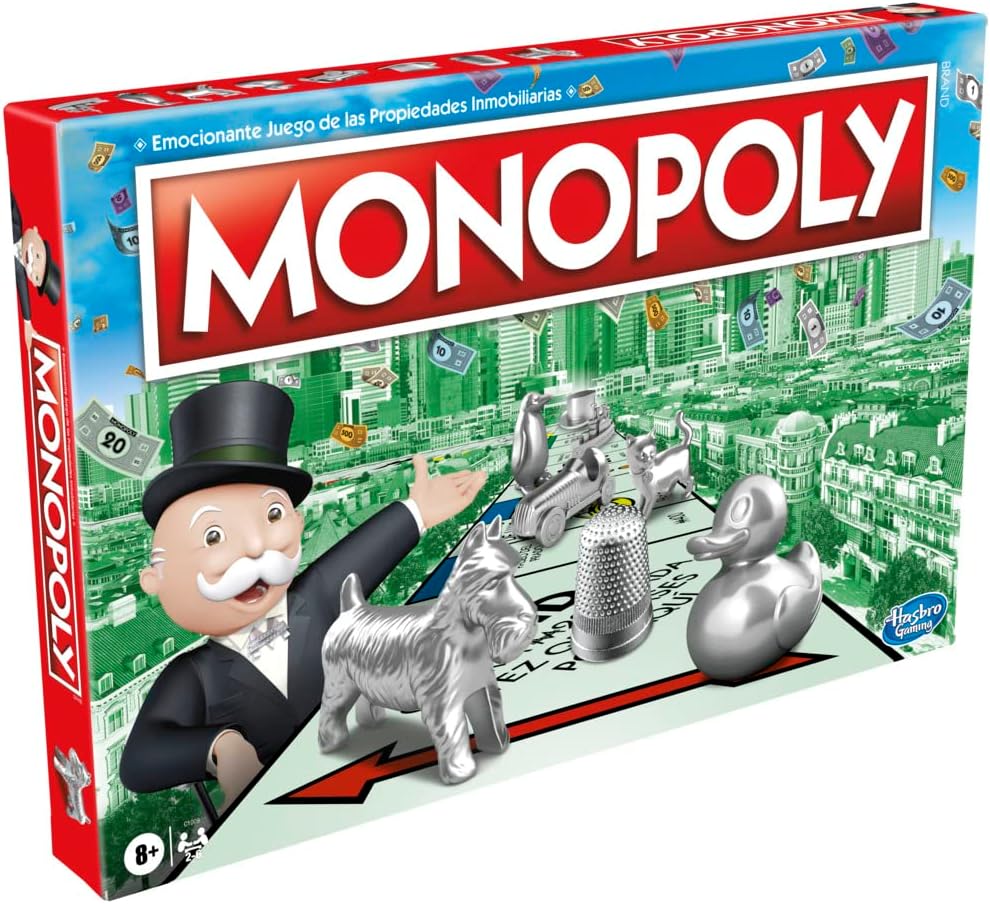 Juego de Mesa clásico MONOPOLY para la Familia de 2 a 6 Jugadores