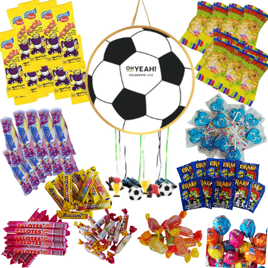 piñata de futbol rellena