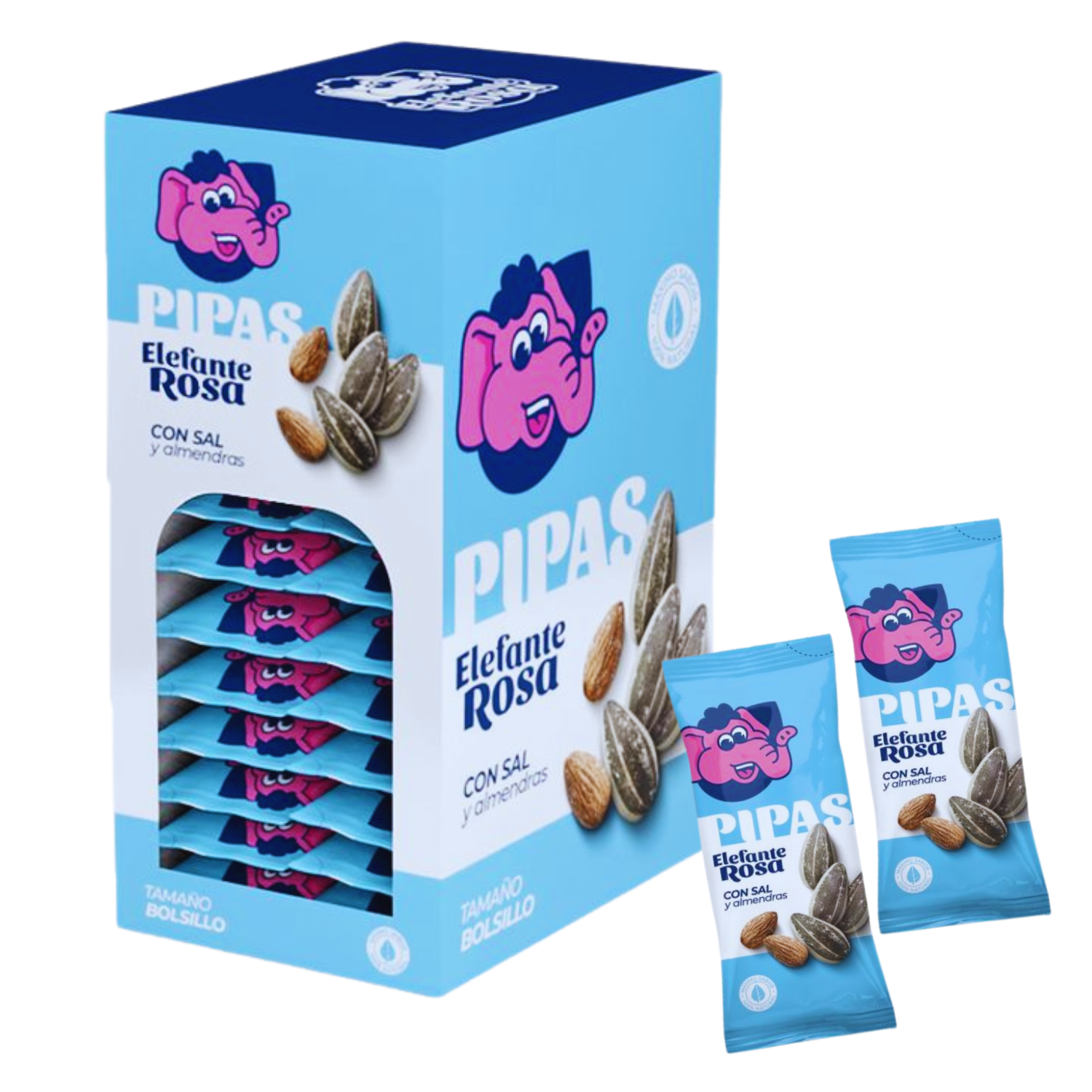 pipas elefante rosa con sal