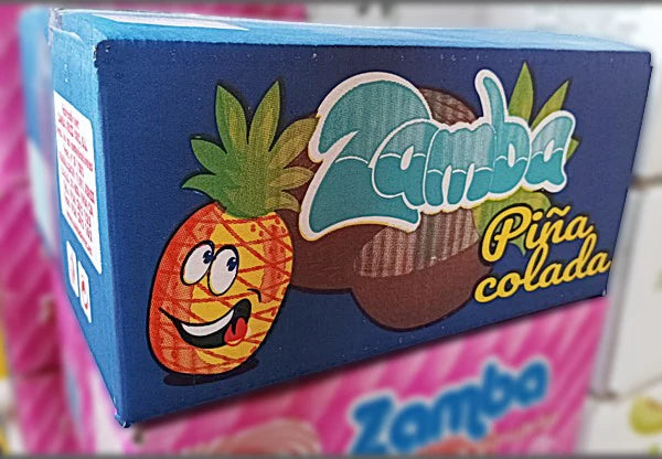 Zamba polos flash sabor piña colada caja 55 unidades