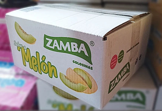 Zamba polos flash sabor melón caja 55 unidades