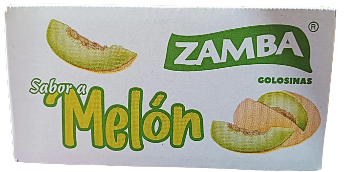 Zamba polos flash sabor melón caja 55 unidades