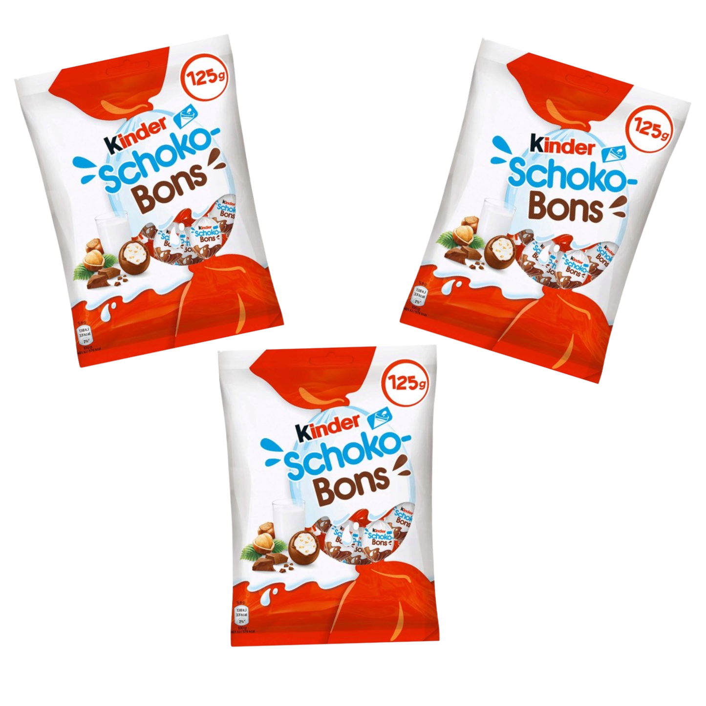 Kinder Schoco bons bolsa 125 grs PACK 3 BOLSAS