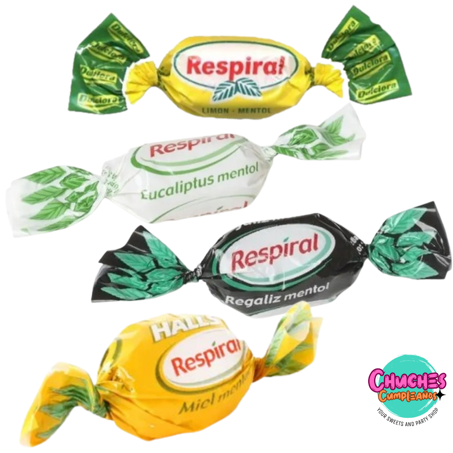 Caramelo Respiral Bolsa 1 Kg / Mentol, Miel, Regaliz y Limón
