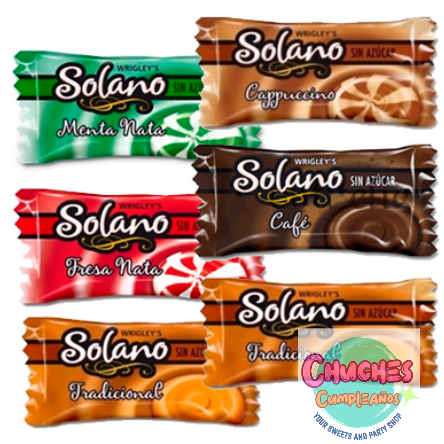 Caramelos Solano Cappuccino sin azúcar 1Kg (330Uds Aprox)