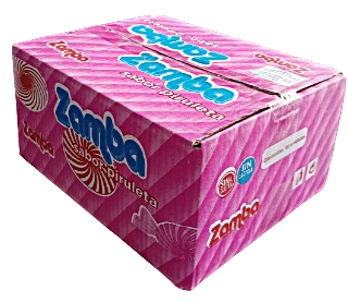 Zamba polos flash sabor piruleta caja 55 unidades