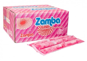 Zamba polos flash sabor piruleta caja 55 unidades